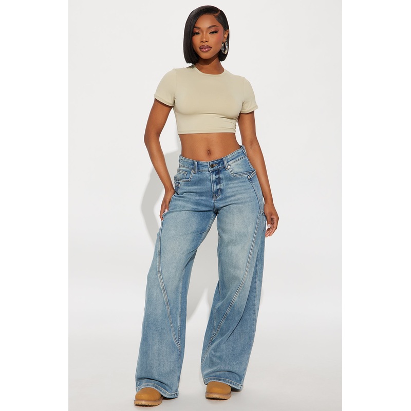 Taking Space Baggy Jeans – Light Wash