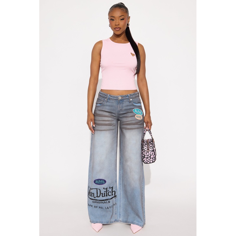 Von Dutch Originals Wide Leg Jeans – Grey