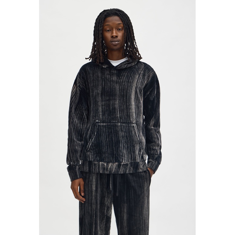 Bleached Out Hoodie – Black Wash