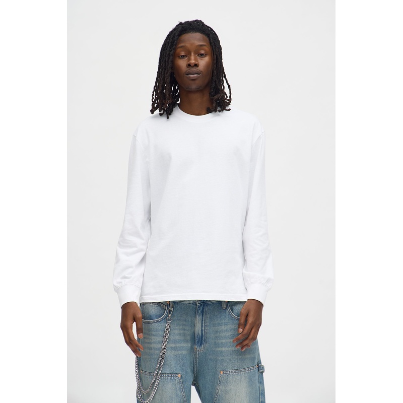 Brushed Relaxed Cotton Tee – White