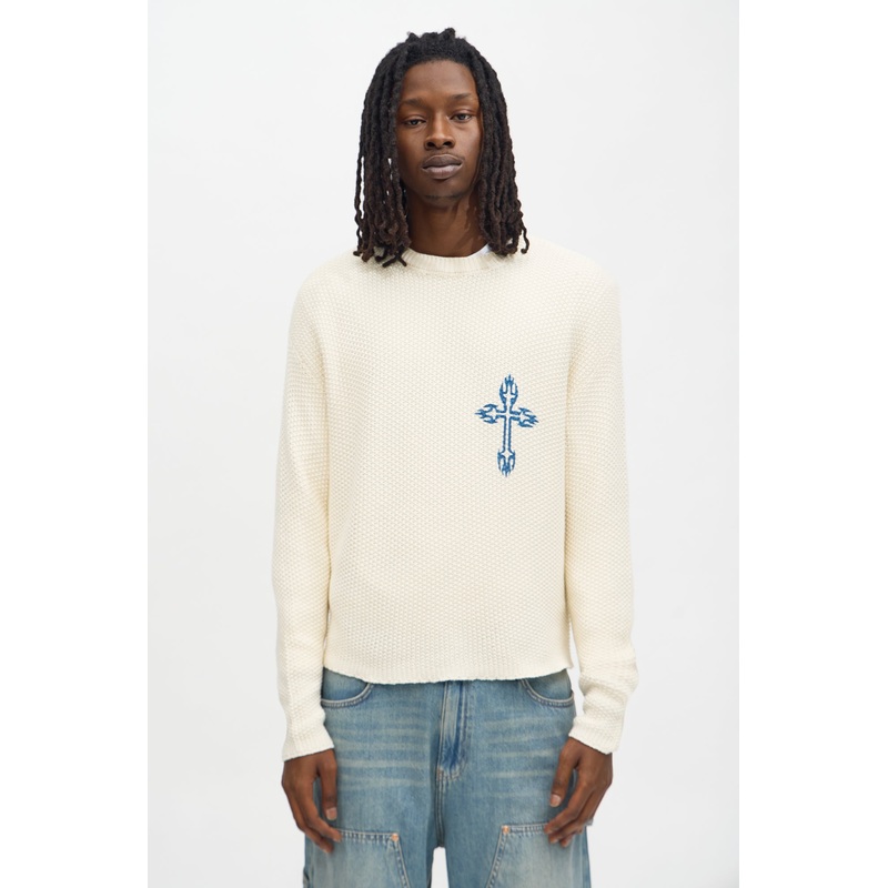 Sacrifice Pullover Sweater – Cream