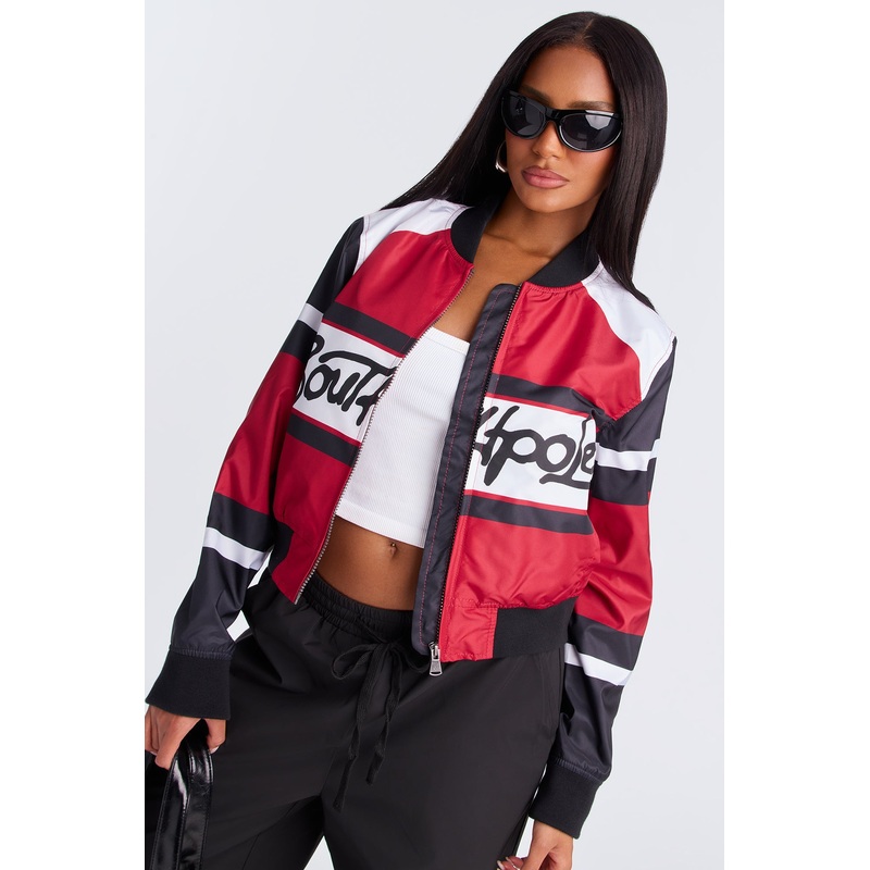 Southpole Originals Bomber Jacket – Red/combo