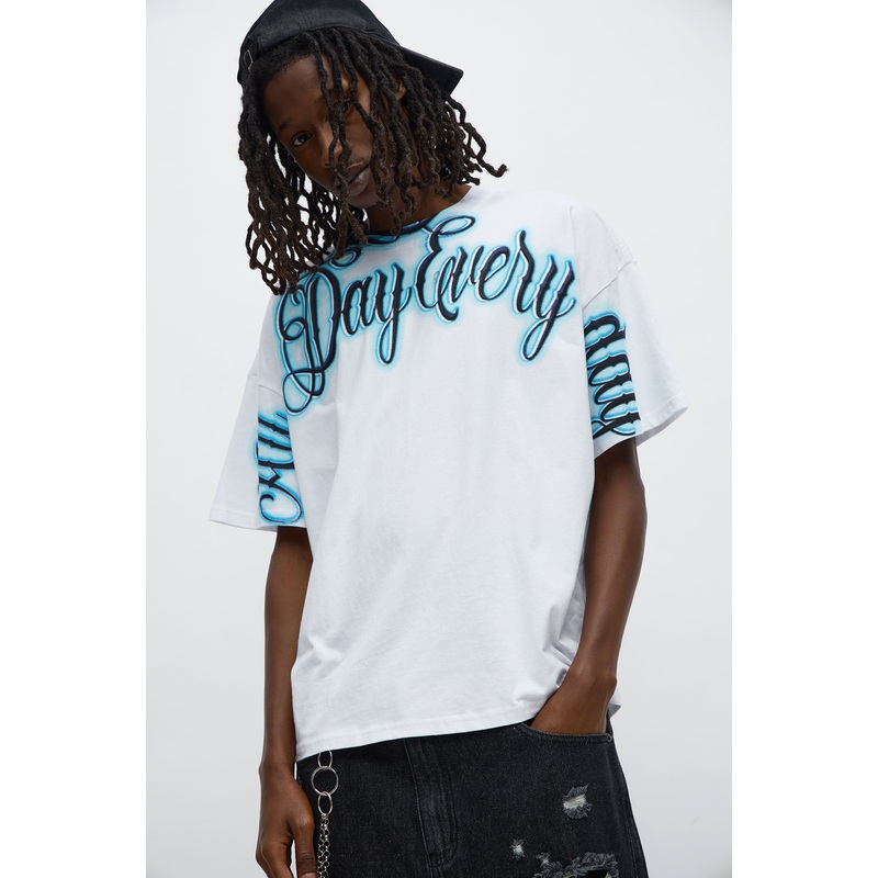 All Day Everyday Oversized Short Sleeve Tee – Off White