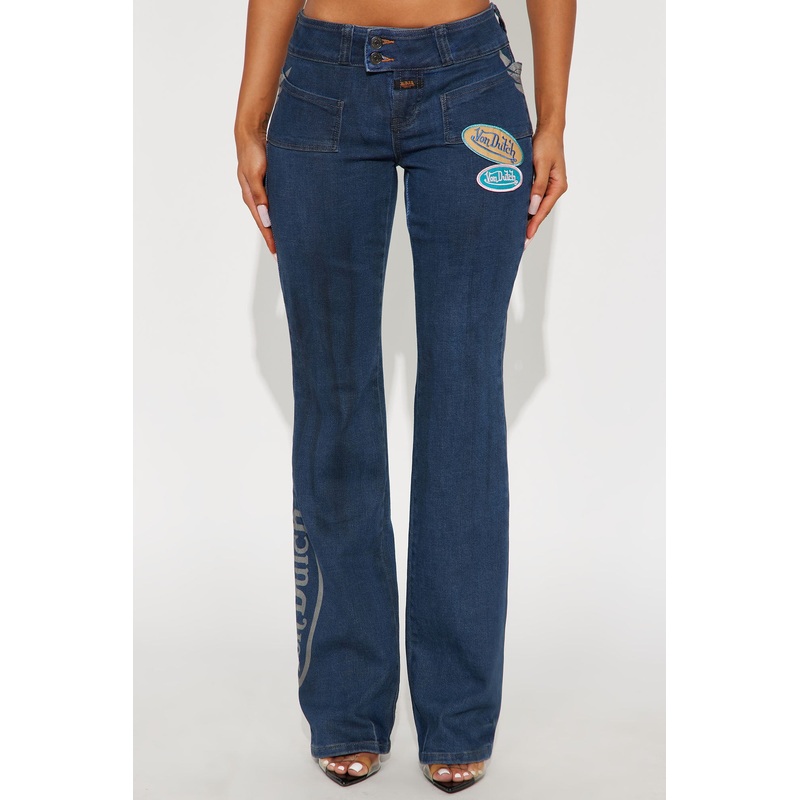 Von Dutch Wings Low Rise Bootcut Jeans – Medium Wash