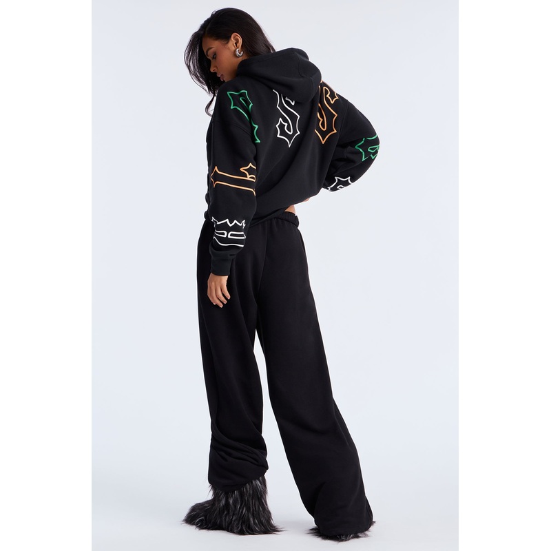 Blessed Drop Shoulder Graphic Sweatshirt – Black