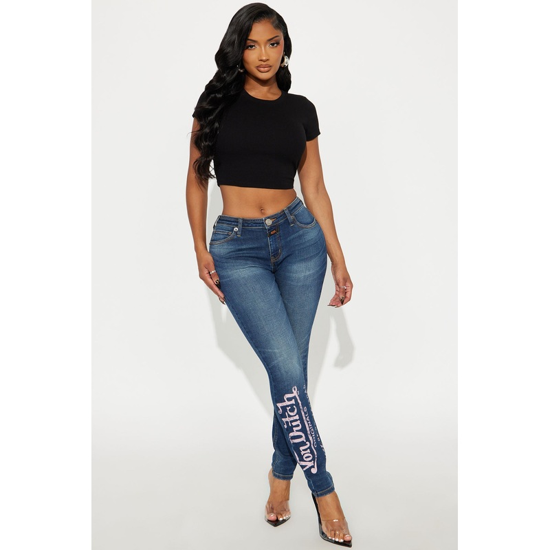 Von Dutch Originals Low Rise Skinny Jeans – Dark Wash