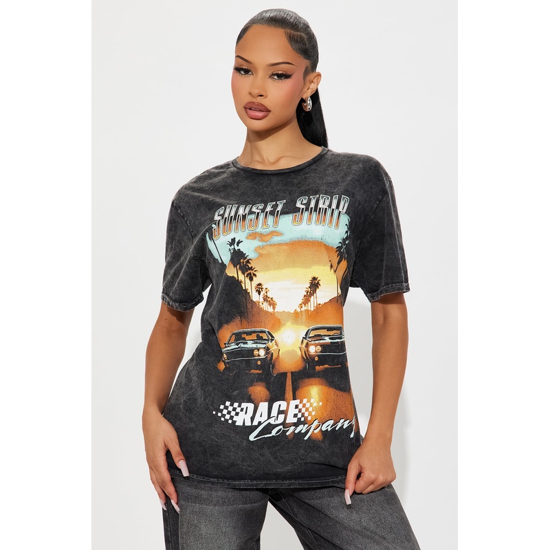 Sunset Strip Washed Tee – Black Wash