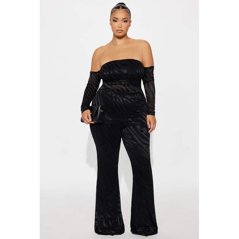 Always Untamed Mesh Pant Set – Black