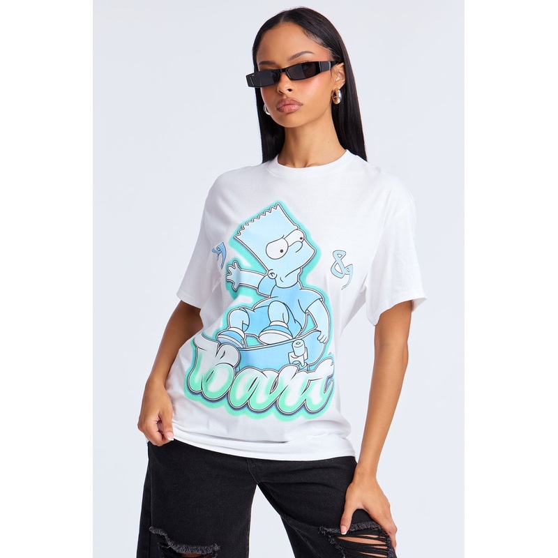 Bart Simpson Airbrush Tee – White