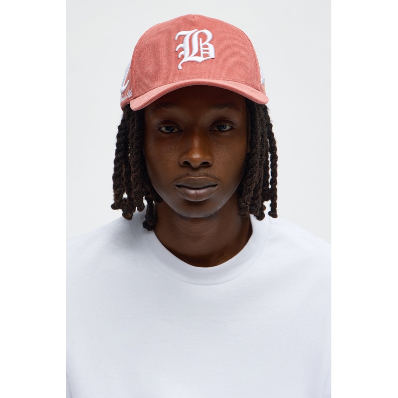 Come Back Corduroy Snapback Hat – Pink