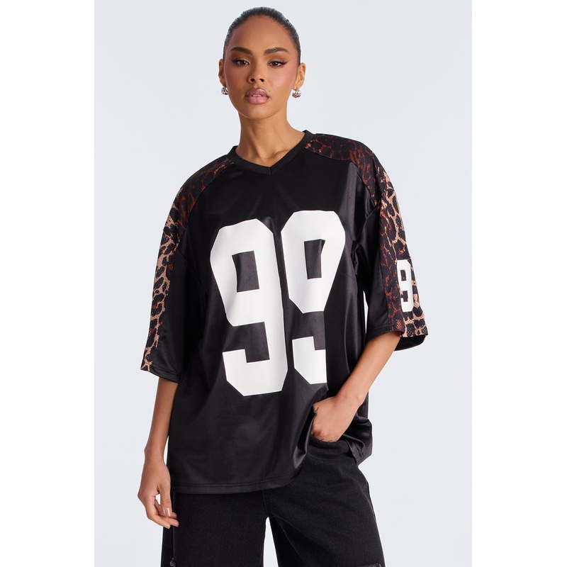 Field Side Satin Football Jersey – Black/combo