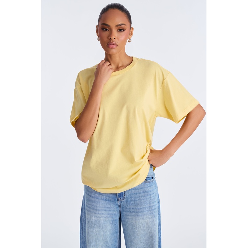 The Oversized Boyfriend Tee – Butter Yellow