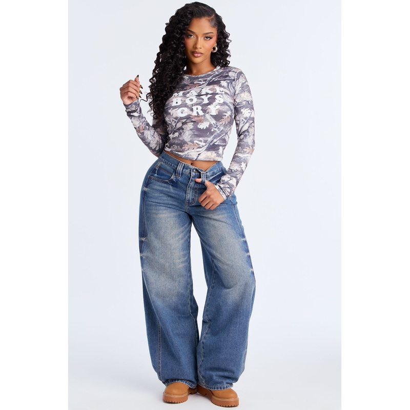 Westley Wide Leg Jeans – Medium Wash