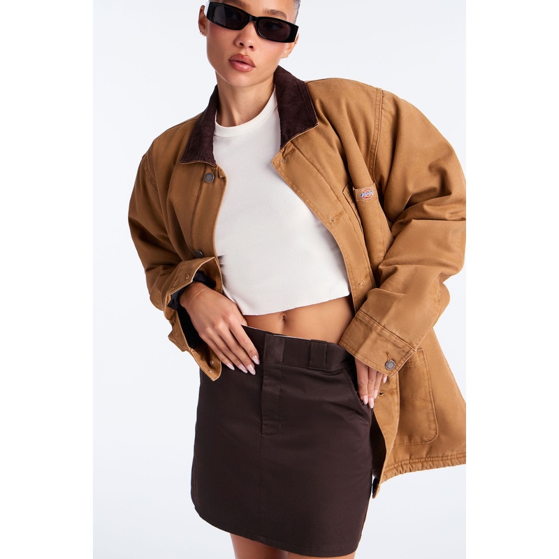 Dickies Mini Skirt – Dark Brown
