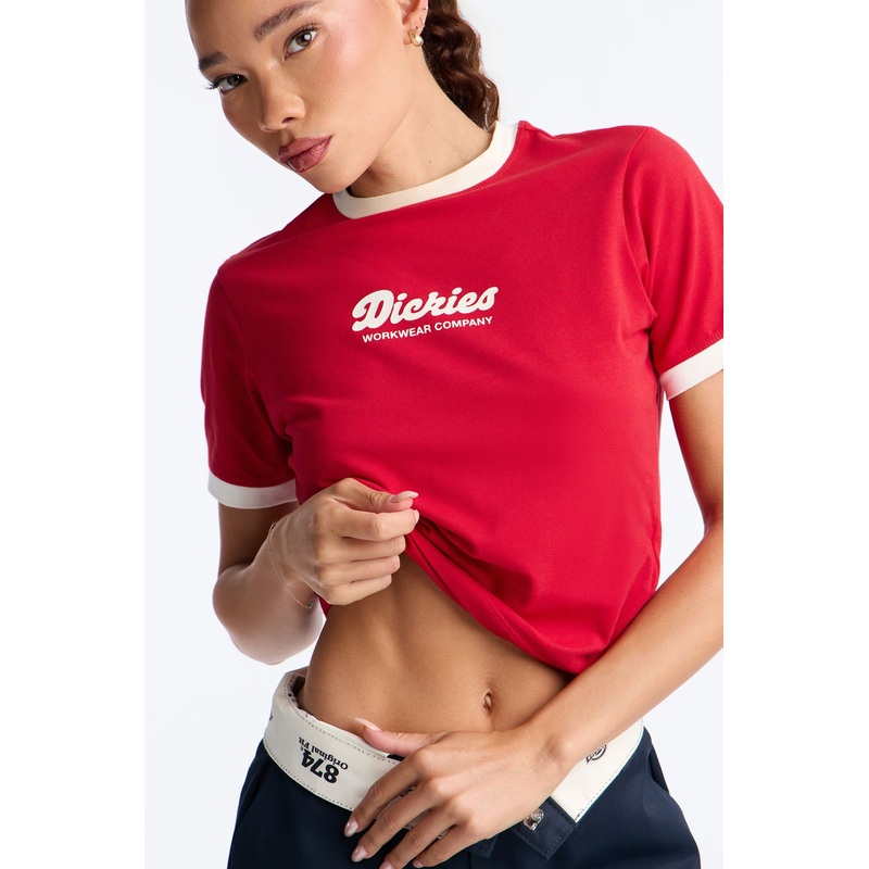 Dickies Short Sleeve Baby Tee – Red