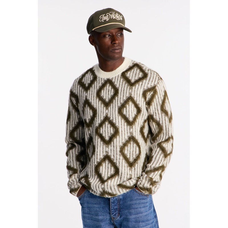 Step Out Crewneck Sweater – Off White/combo