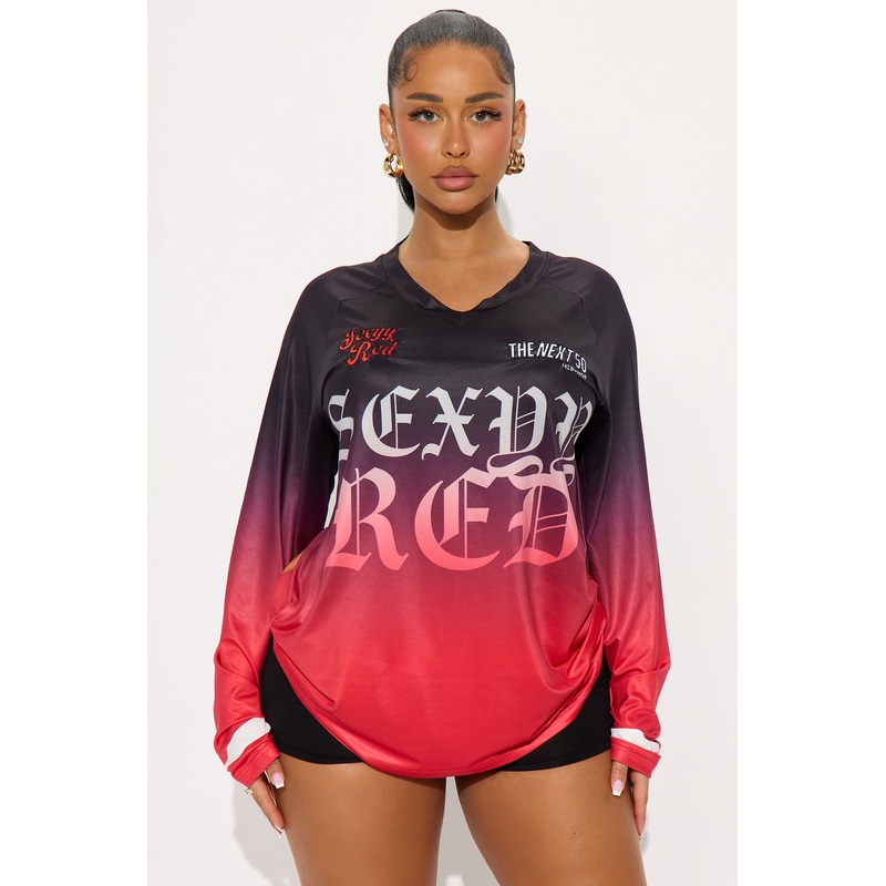 Sexyy Red Heart On Fire Jersey Tee – Red
