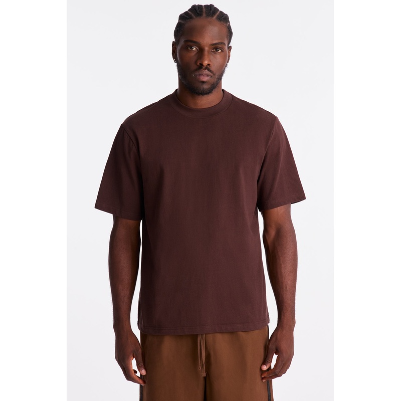 Oversized Heavyweight Tee 240GSM – Chocolate