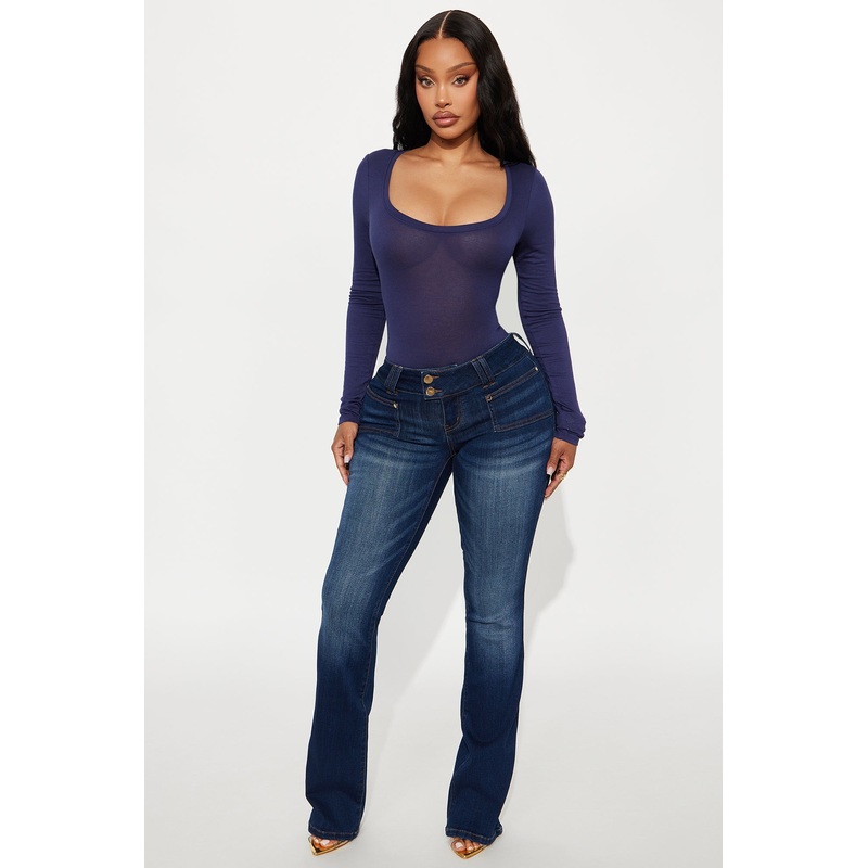 Siena Low Rise Bootcut Jeans – Dark Wash