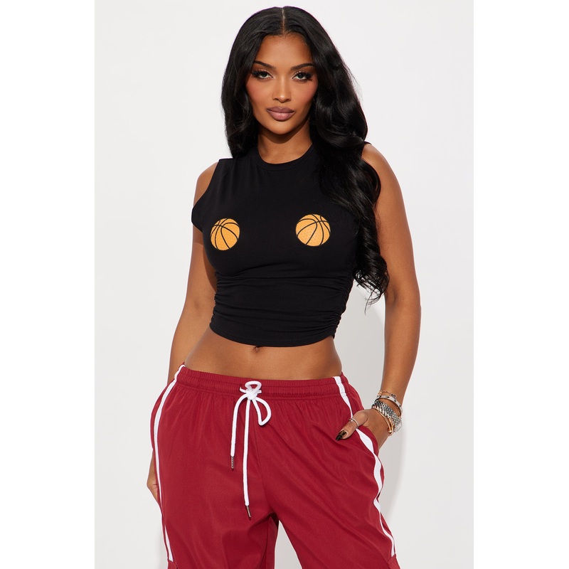 Basketballs Muscle Top – Black