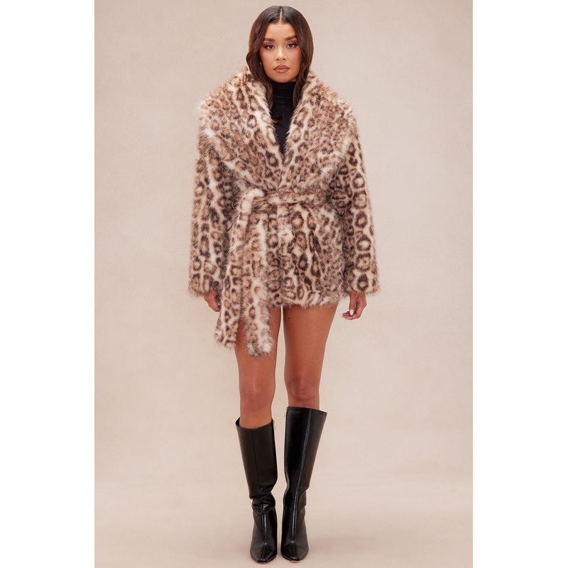 Bianca Leopard Faux Fur Jacket – Leopard