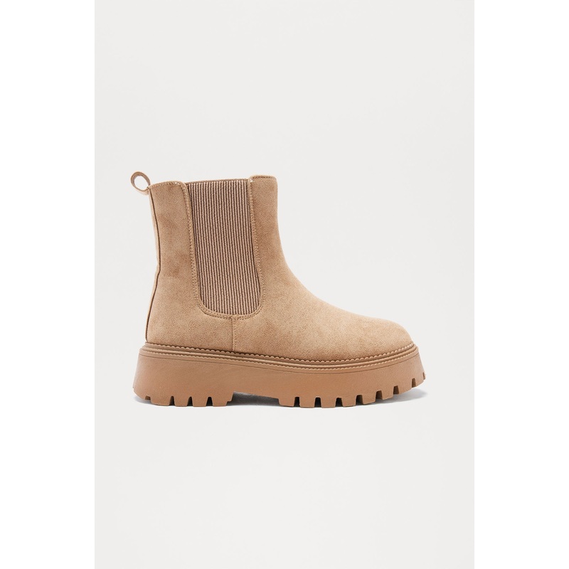 Callahan Faux Suede Booties – Oatmeal