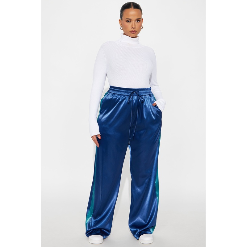 Bossed Up Satin Wide Leg Pant 33 – Navy/combo