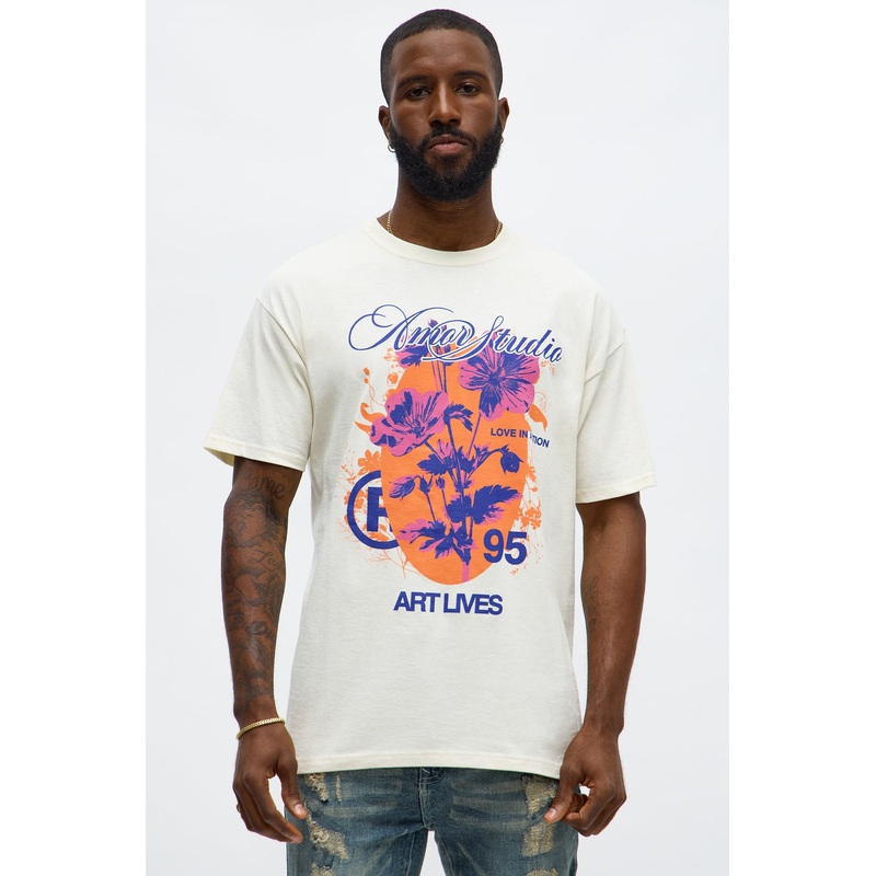 Amor Studio Art Lives Short Sleeve Tee – Natural