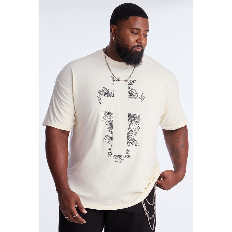 Blessed Flowers Short Sleeve Tee – Natural