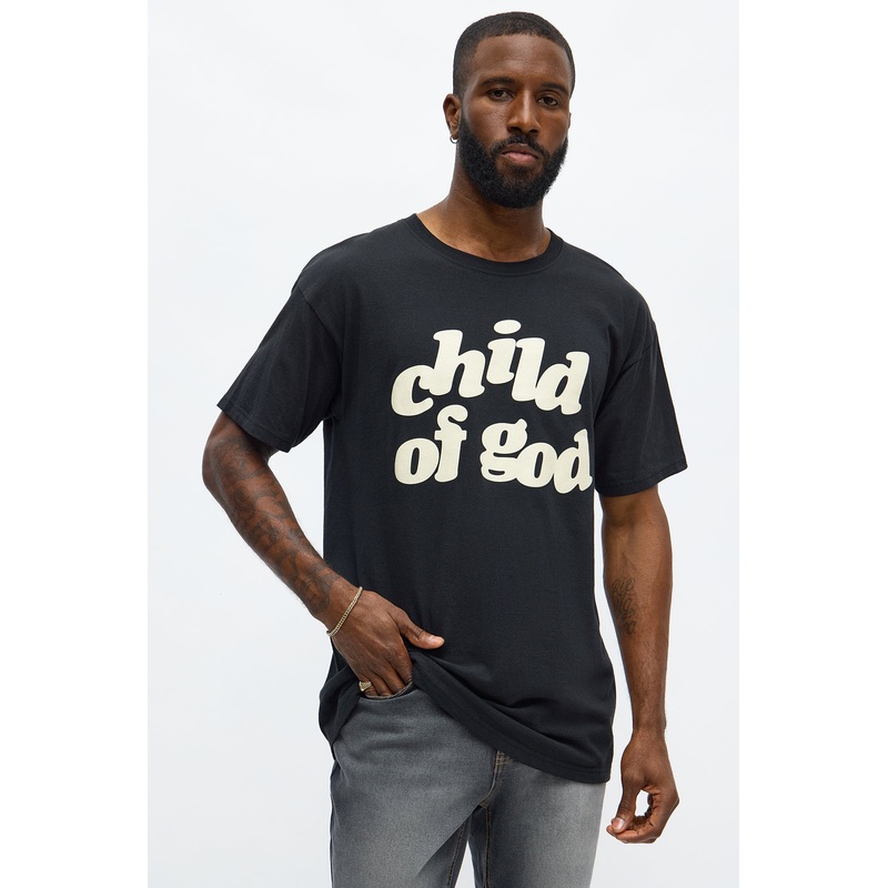 I Am A Child Of God Short Sleeve Tee – Black