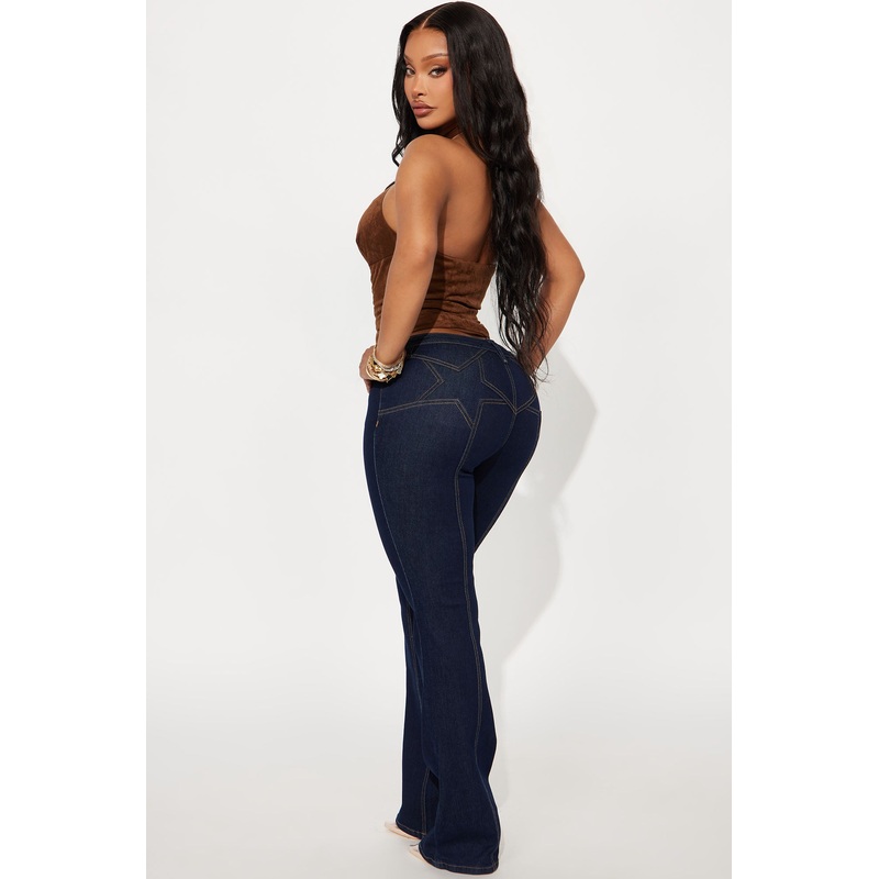 Superstar Mid Rise Bootcut Jeans – Dark Denim