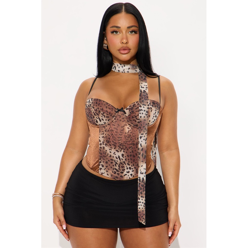 Zoey Leopard Corset Top – Leopard