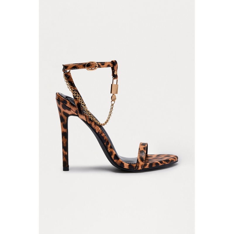 Bria Chain Hardware Stiletto Heels – Leopard