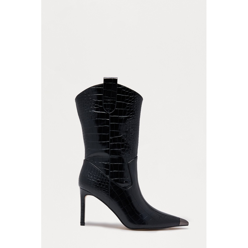 Wrangler Stiletto Cowboy Booties – Black