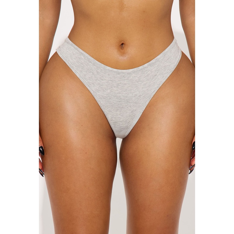 Always Comfy Cotton Thong Panty – Heather Grey