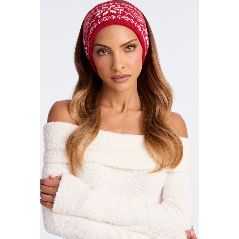 At The Chateau Headband – Red/combo