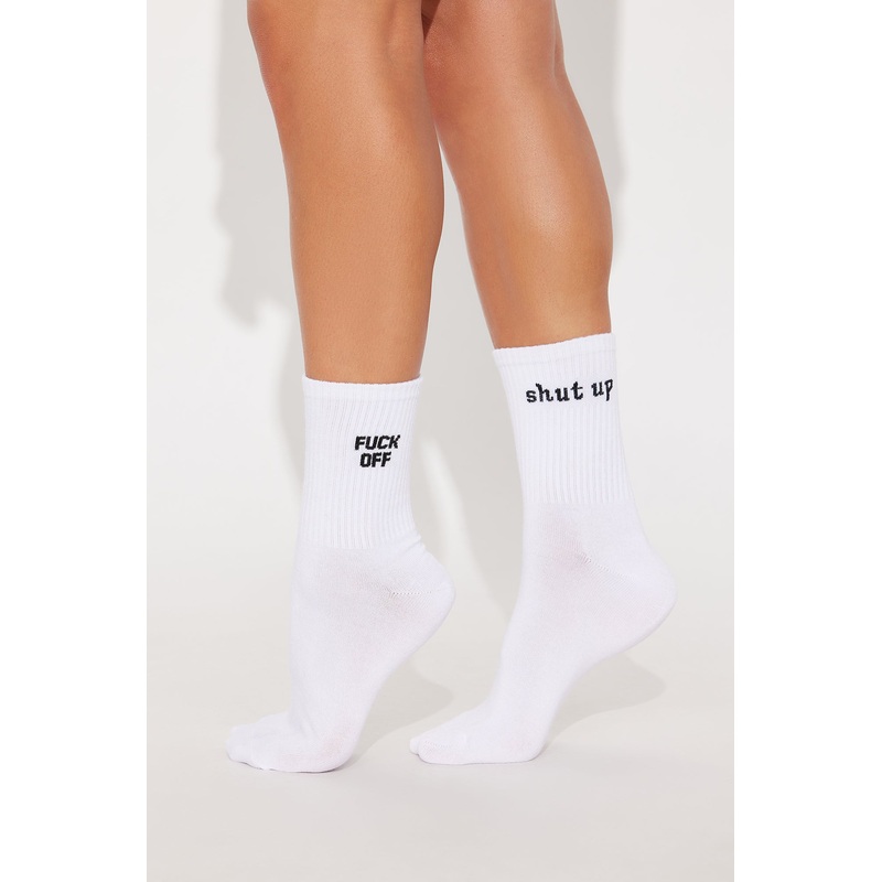 Attitude Problem 2 Pack Socks – White/combo