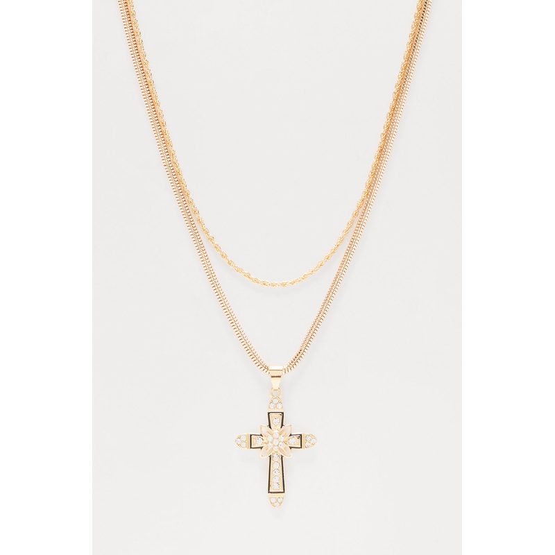 New Scene Pendant Necklace Set – Gold