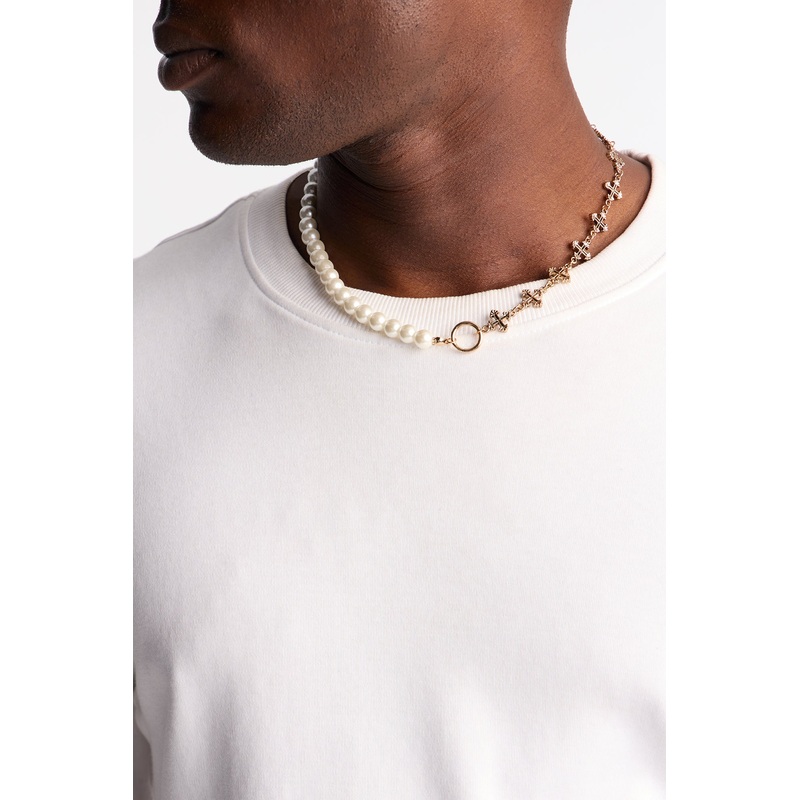 Unruly Pearl Necklace – Gold/combo