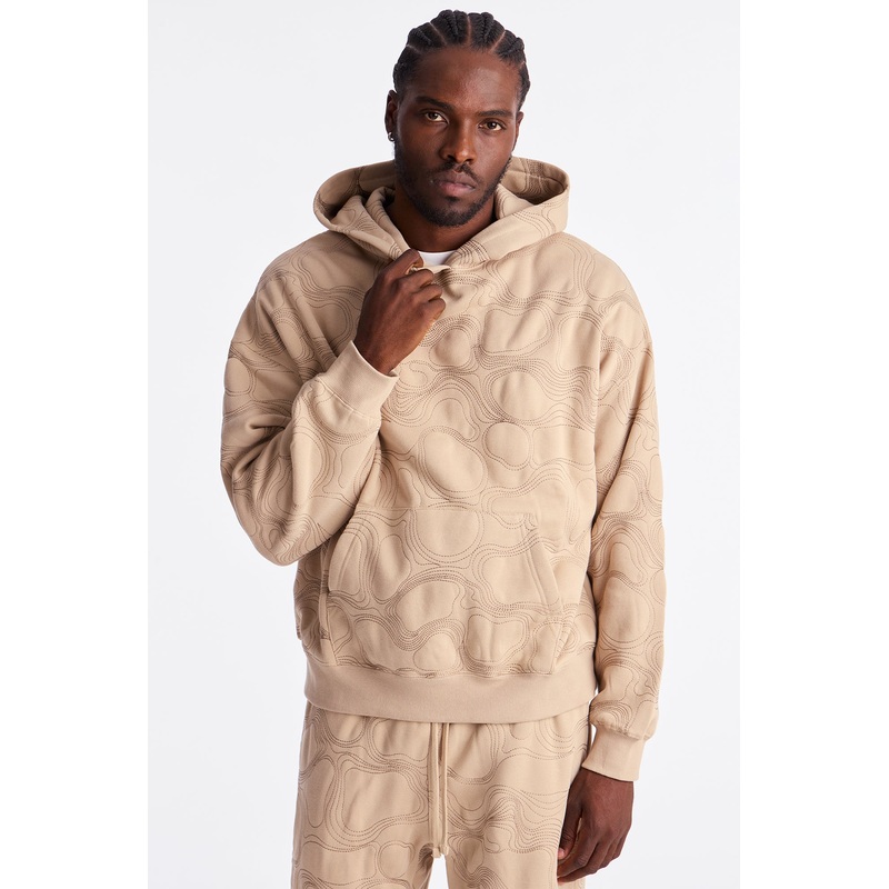 Elevation Stitch Oversized Hoodie – Taupe