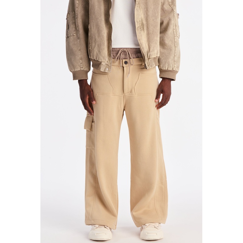 Baggy Cargo Street Mode Sweatpants – Taupe