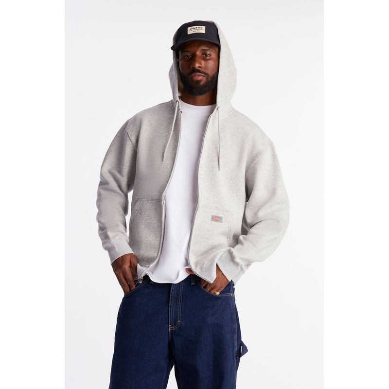 Dickies Full Zip Hoodie – Heather Grey