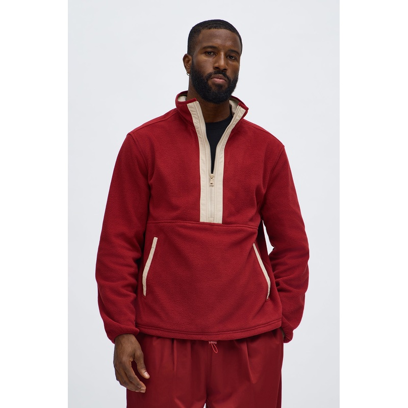 Take A Hike Quarter Zip Sweatshirt – Burgundy