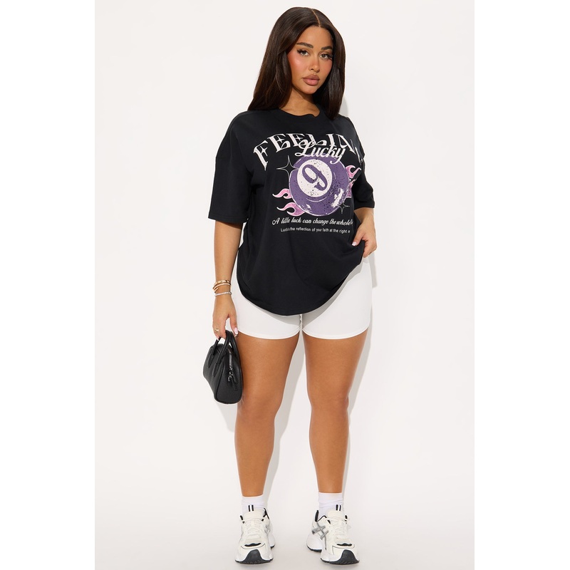 Feeling Lucky Oversize TShirt – Black