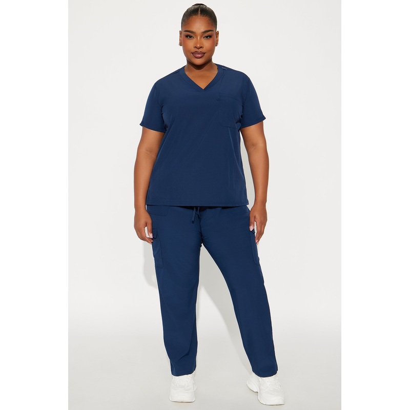4 Way Cargo Pant Scrub Set – Navy
