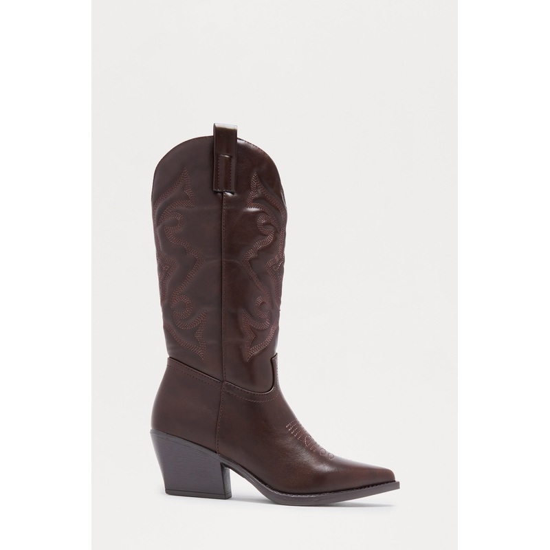 Take A Break Cowboy Boots – Chocolate