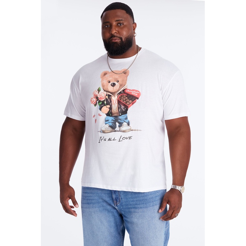 Teddy With Love Short Sleeve Tee – White