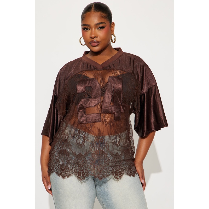 Twenty Four Lace Jersey – Brown
