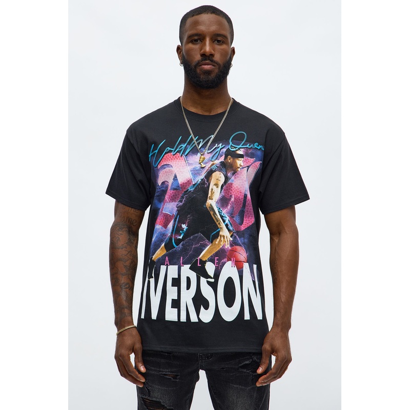Allen Iverson Hold My Own Oversized Short Sleeve Tee – Black