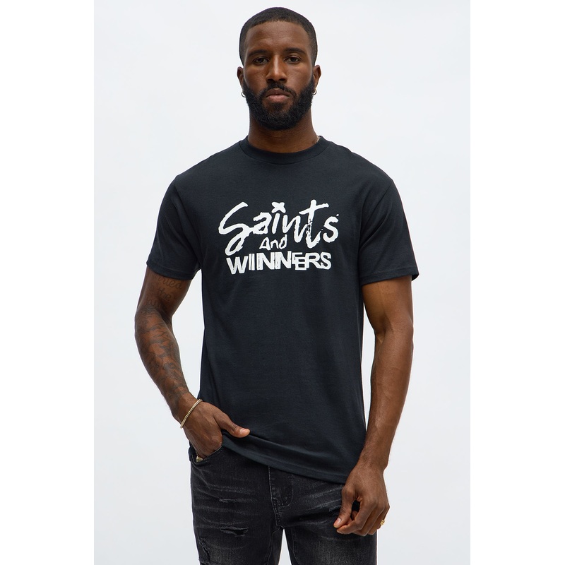 Saints And Winners Short Sleeve Tee – Black
